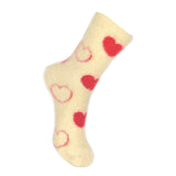 VERA TUCCI HEARTS DESIGN FLUFFY WOMEN'S WINTER SOCKS RMD2305-07-3 NEW FOR AW23!