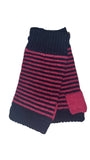 Striped Fingerless Mittens - G16