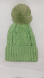 CLASSIC CABLE KNIT TURN UP ANGORA POM HAT AW23-RMD-92