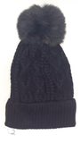 ACRYLIC CABLE POM POM HAT AW23-RMD-52