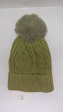 ACRYLIC CABLE POM POM HAT AW23-RMD-52