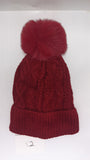 ACRYLIC CABLE POM POM HAT AW23-RMD-52