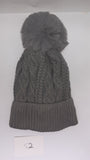 ACRYLIC CABLE POM POM HAT AW23-RMD-52