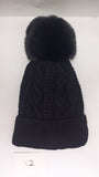 ACRYLIC CABLE POM POM HAT AW23-RMD-52