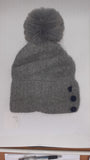 3 BUTTON ANGORA POM HAT AW23-RMD-93