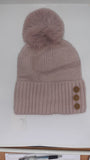 3 BUTTON ANGORA POM HAT AW23-RMD-93