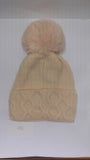 CABLE TURN UP ANGORA POM HAT AW23-RMD-91