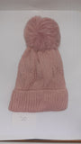 ACRYLIC WEAVE PATTERN POM POM HAT AW23-RMD-50