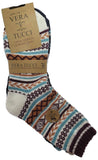 VERA TUCCI LUXURY MEN'S NORDIC PATTERN 3 PACK BLUE, WHITE, BLACK WINTER SOCK RMD2403-33 MULTI 3 PACK