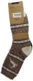 VERA TUCCI LUXURY WOMEN'S NORDIC REINDEER SCANDI PATTERN 3 PACK WINTER SOCK RMD2403-35-01 MULTI 3 PACK