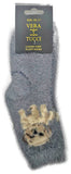 VERA TUCCI LUXURY WOMEN'S SOCKS RMD2403-20-01 COL#2 GREY DOG