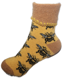 VERA TUCCI LUXURY WOMENS TURN OVER CUFF SOCKS RMD2403-24-07 BIG BEES