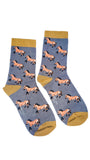 Luxury Women's Bamboo Sock W31 HORSES