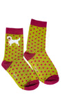 Luxury Women's Bamboo Sock  W27 DOG & SPOTS