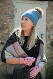 Hat Pearly Glister Cable Faux Pom Pom Hat HL20-F23 - Vera Tucci OriginalsAccessories DENIM