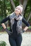 Scarves Bethany Abstract Animal Print Scarf - SC5006 - Vera Tucci OriginalsAccessories TAUPE