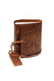 Journal Large Leather Bound Journal Tree of Life Design - Vera Tucci OriginalsVera Tucci Originals