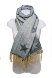 Scarves HELENE REVERSIBLE STAR SCARF - SC5068 - Vera Tucci OriginalsAccessories