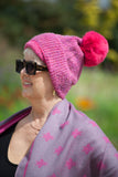 Hat PANDORA- AW21 NEW PLAIN THICK POM POM HAT RMD202106-28 - Vera Tucci OriginalsAccessories 1 RASPBERRY