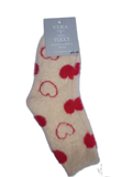 VERA TUCCI HEARTS DESIGN FLUFFY WOMEN'S WINTER SOCKS RMD2305-07-3 NEW FOR AW23!