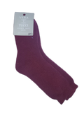 VERA TUCCI PLAIN BURGUNDY WOMEN'S THERMAL WINTER SOCKS RMD2305-87-03 NEW FOR AW23!