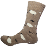 VERA TUCCI LUXURY MEN'S WOOL BLEND PATTERNED SOCKS RMD2403-26-01 SHEEP - BISCUIT