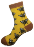 VERA TUCCI LUXURY WOMENS COSY FLUFFY SOCKS RMD2403-07-11 BIG BEES